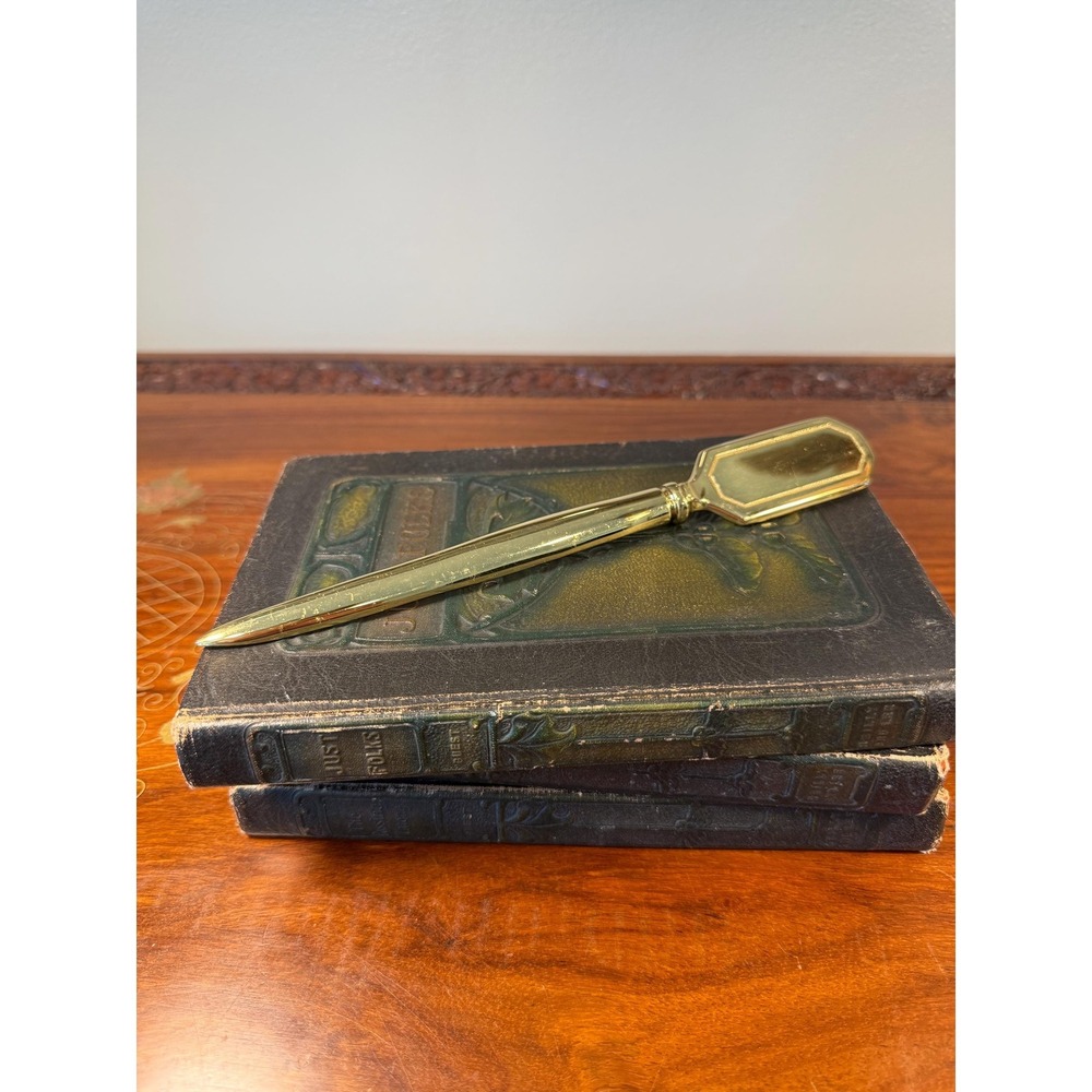 Virginia Metalcrafters Brass Letter Opener • Vintage Desk Accessory